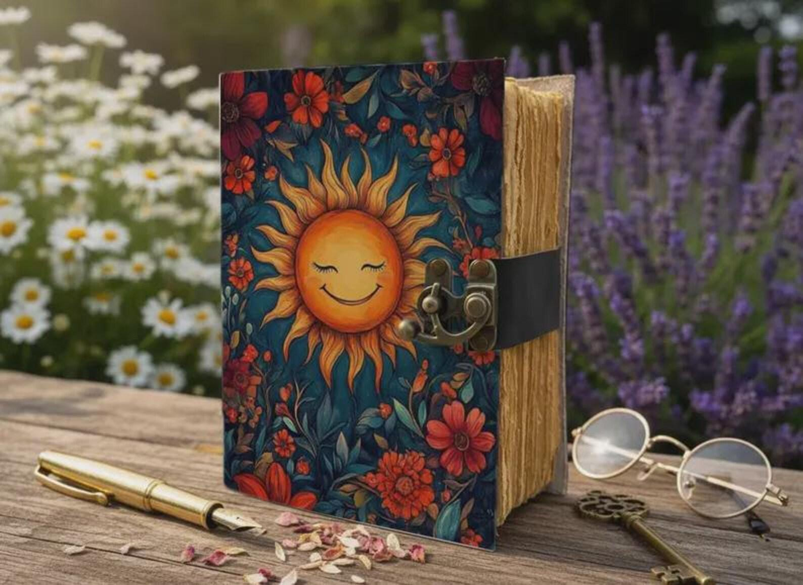 Smiling Sun Floral Vintage Journal
