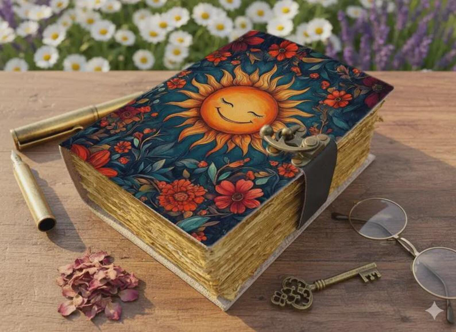 Smiling Sun Floral Vintage Journal - Image 2