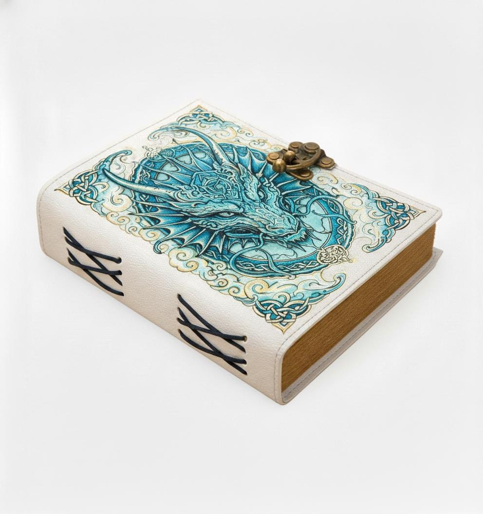Turquoise Dragon Vintage Journal - Image 3