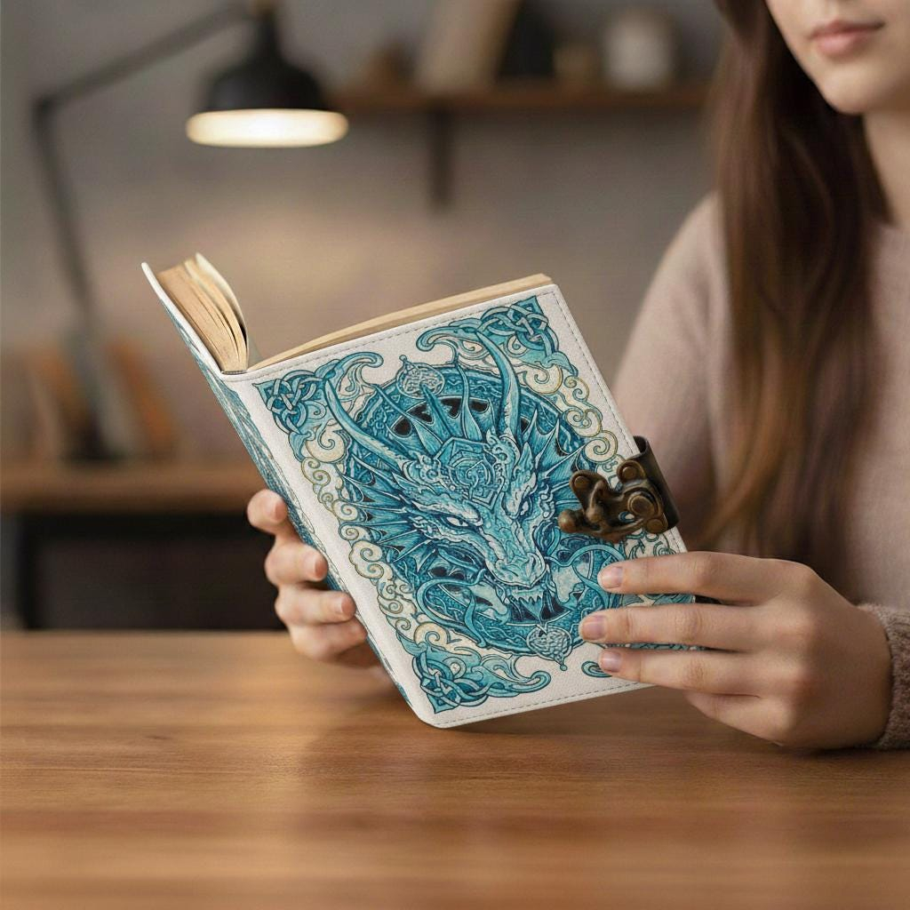 Turquoise Dragon Vintage Journal - Image 4