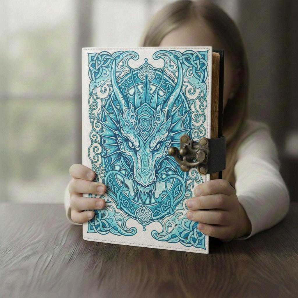 Turquoise Dragon Vintage Journal - Image 5