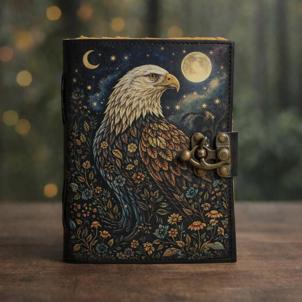 Eagle Moon Floral Vintage Journal