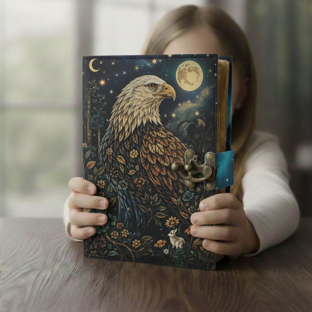 Eagle Moon Floral Vintage Journal - Image 2