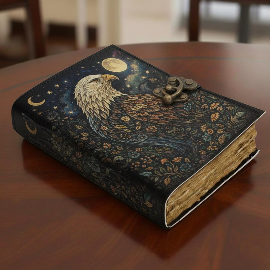 Eagle Moon Floral Vintage Journal - Image 3
