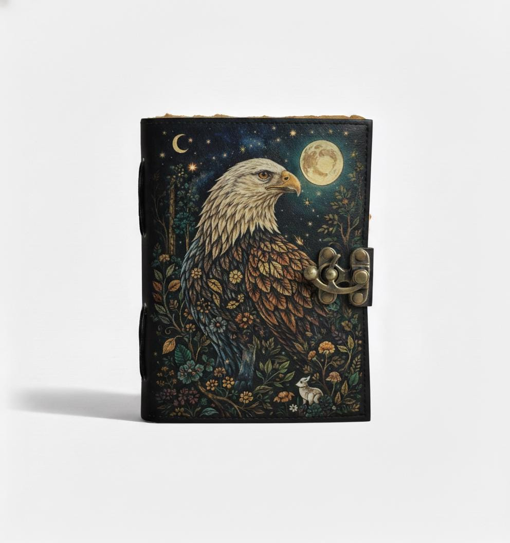 Eagle Moon Floral Vintage Journal - Image 4