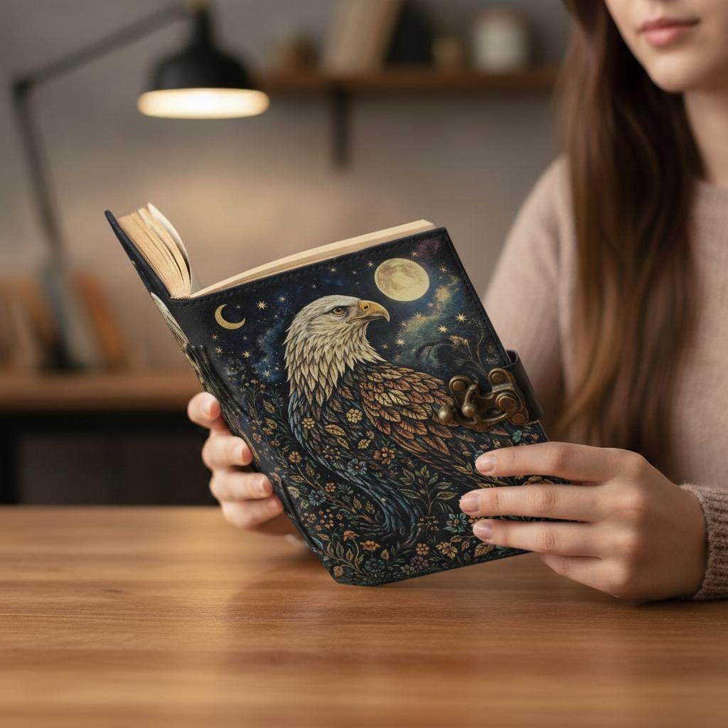 Eagle Moon Floral Vintage Journal - Image 5