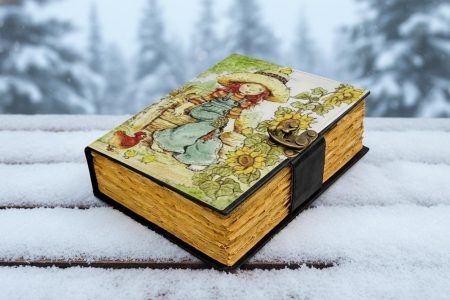 Reading Girl Sunflower Vintage Journal