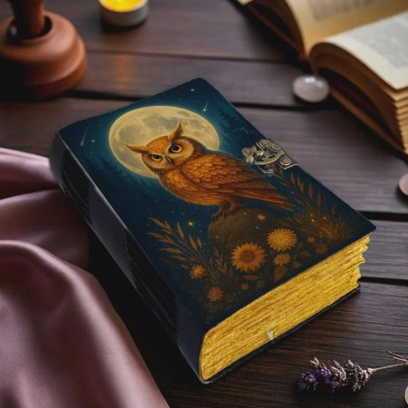Moonlit Owl Sunflower Vintage Journal