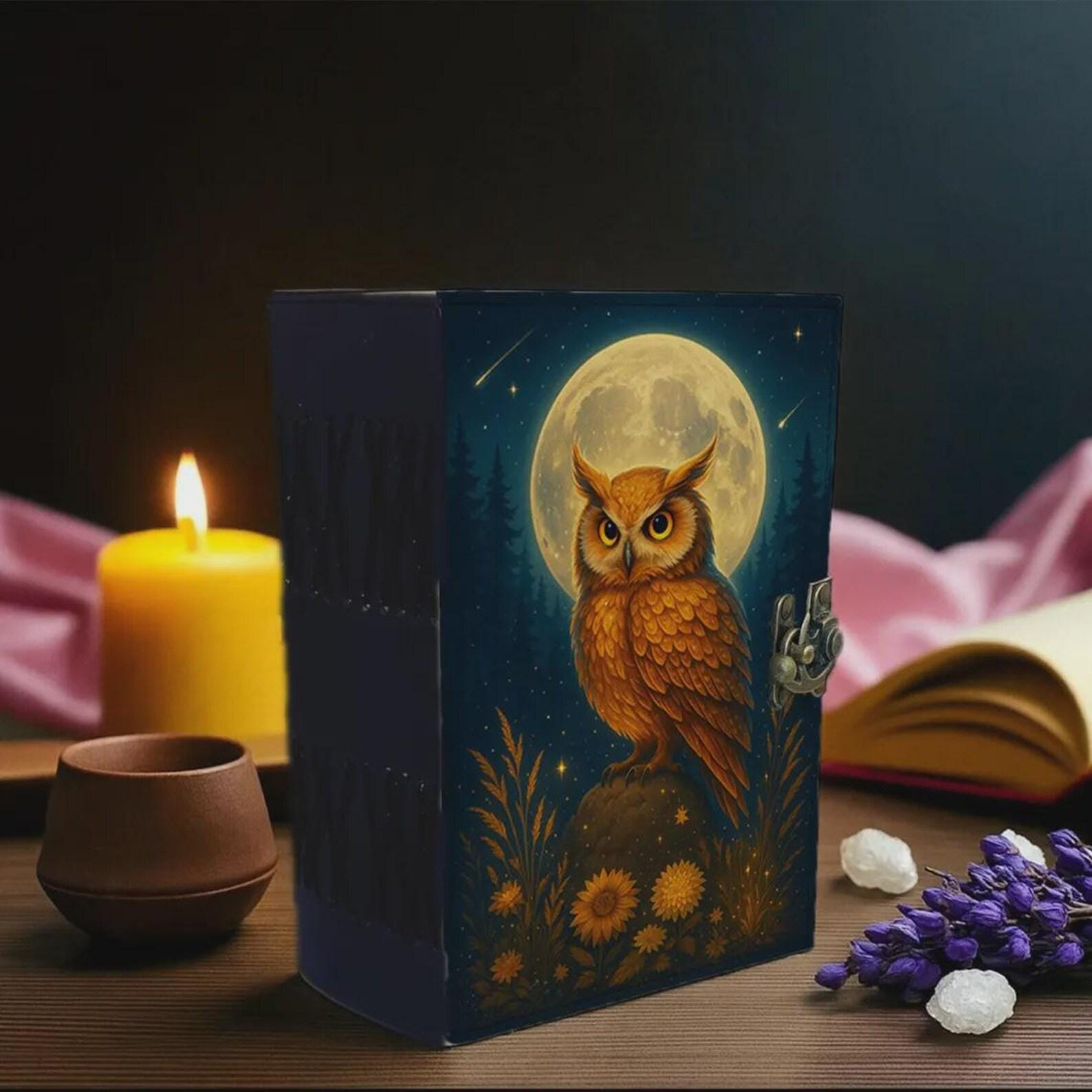 Moonlit Owl Sunflower Vintage Journal - Image 3