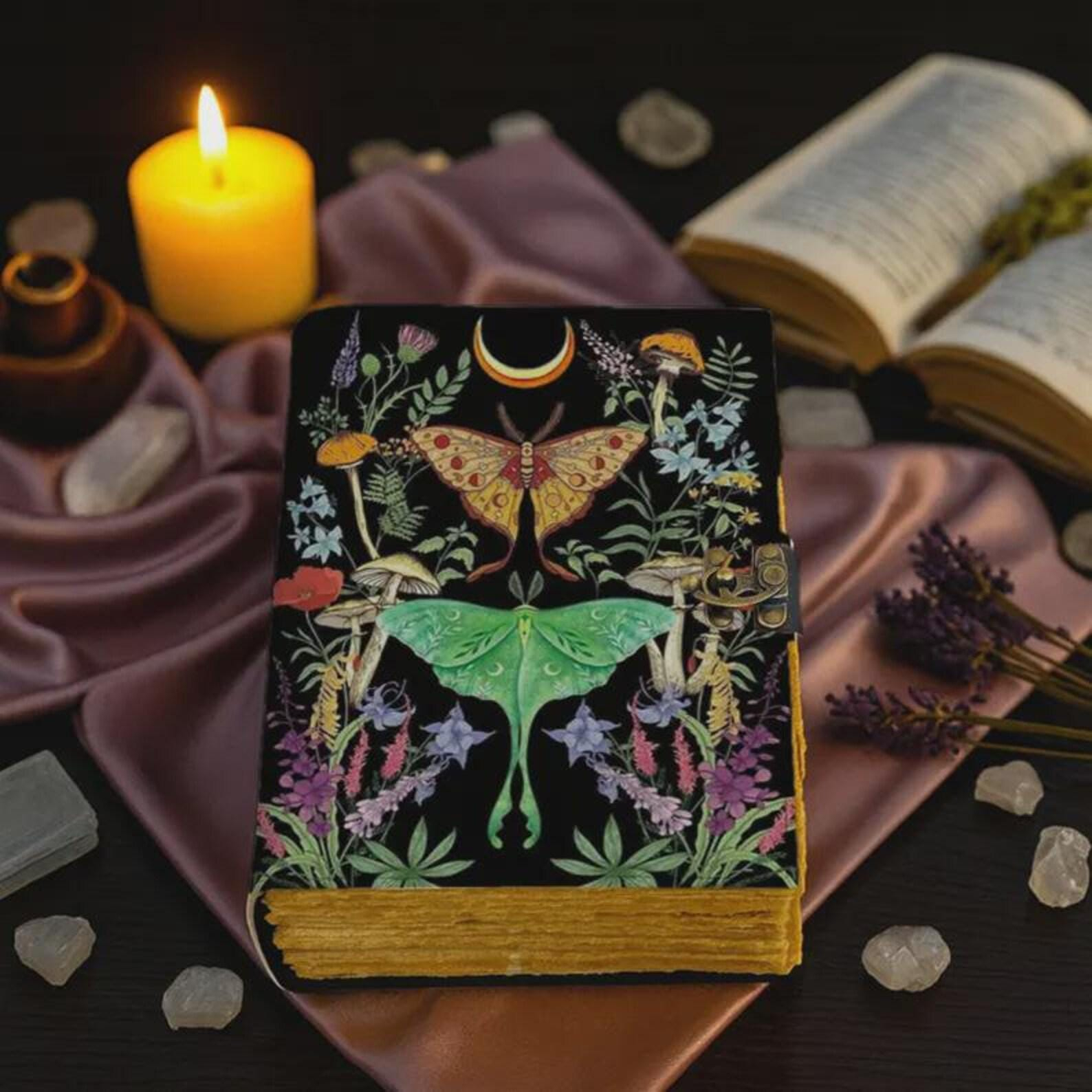 Luna Moth Floral Vintage Journal