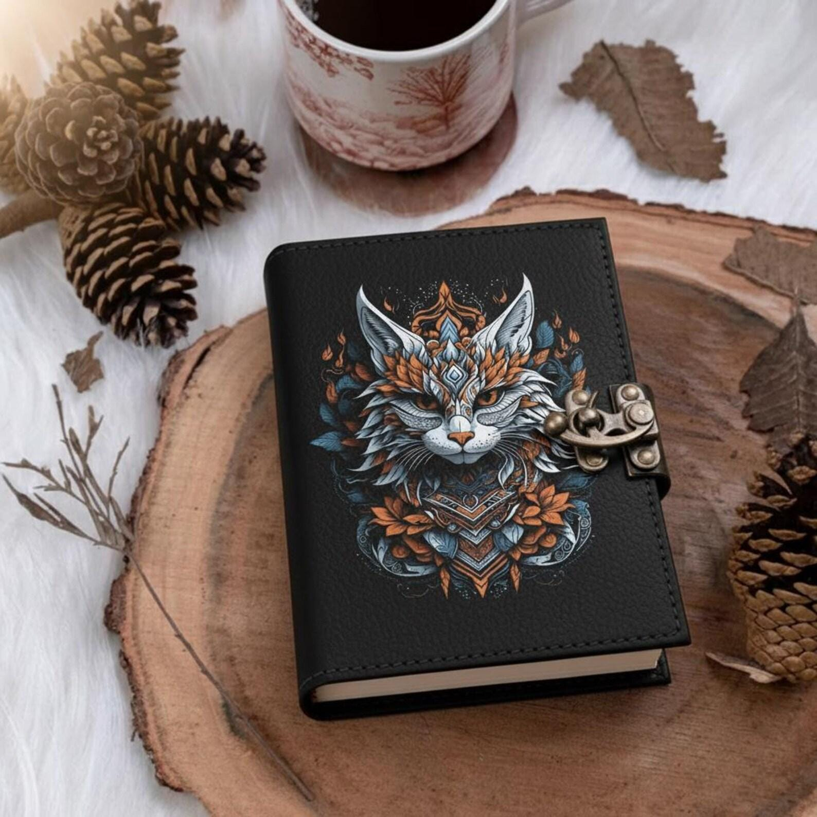 Mystic Winged Cat Vintage Journal