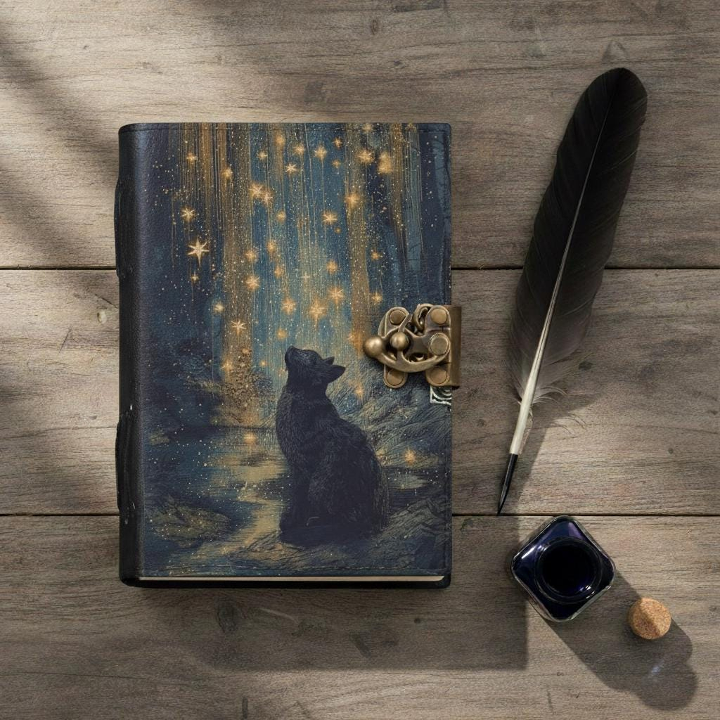 Starry Cat Vintage Journal