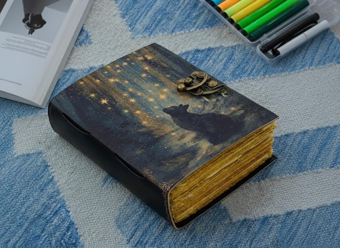 Starry Cat Vintage Journal - Image 2