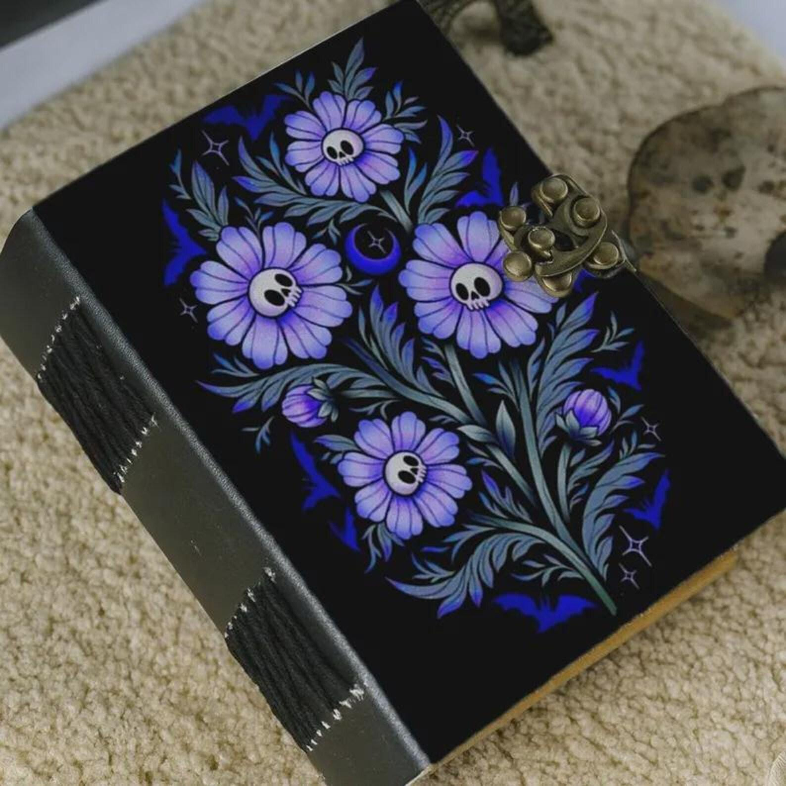 Purple Skull Flower Vintage Journal - Image 3