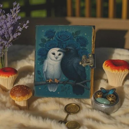 Owl and Raven Blue Rose Vintage Journal
