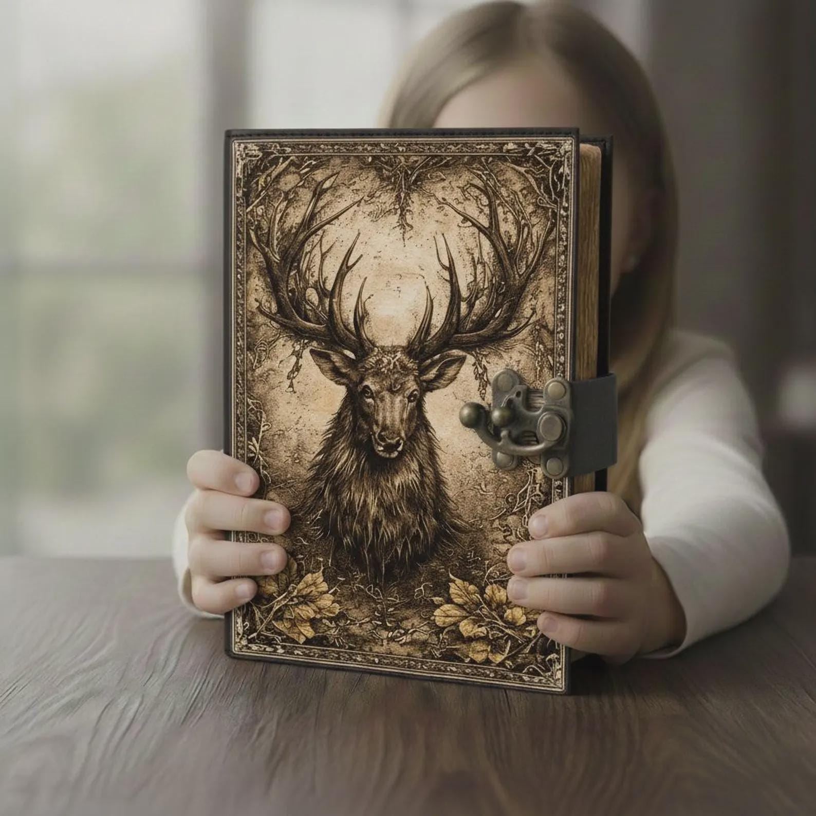 Antlered Stag Woodland Vintage Journal - Image 2