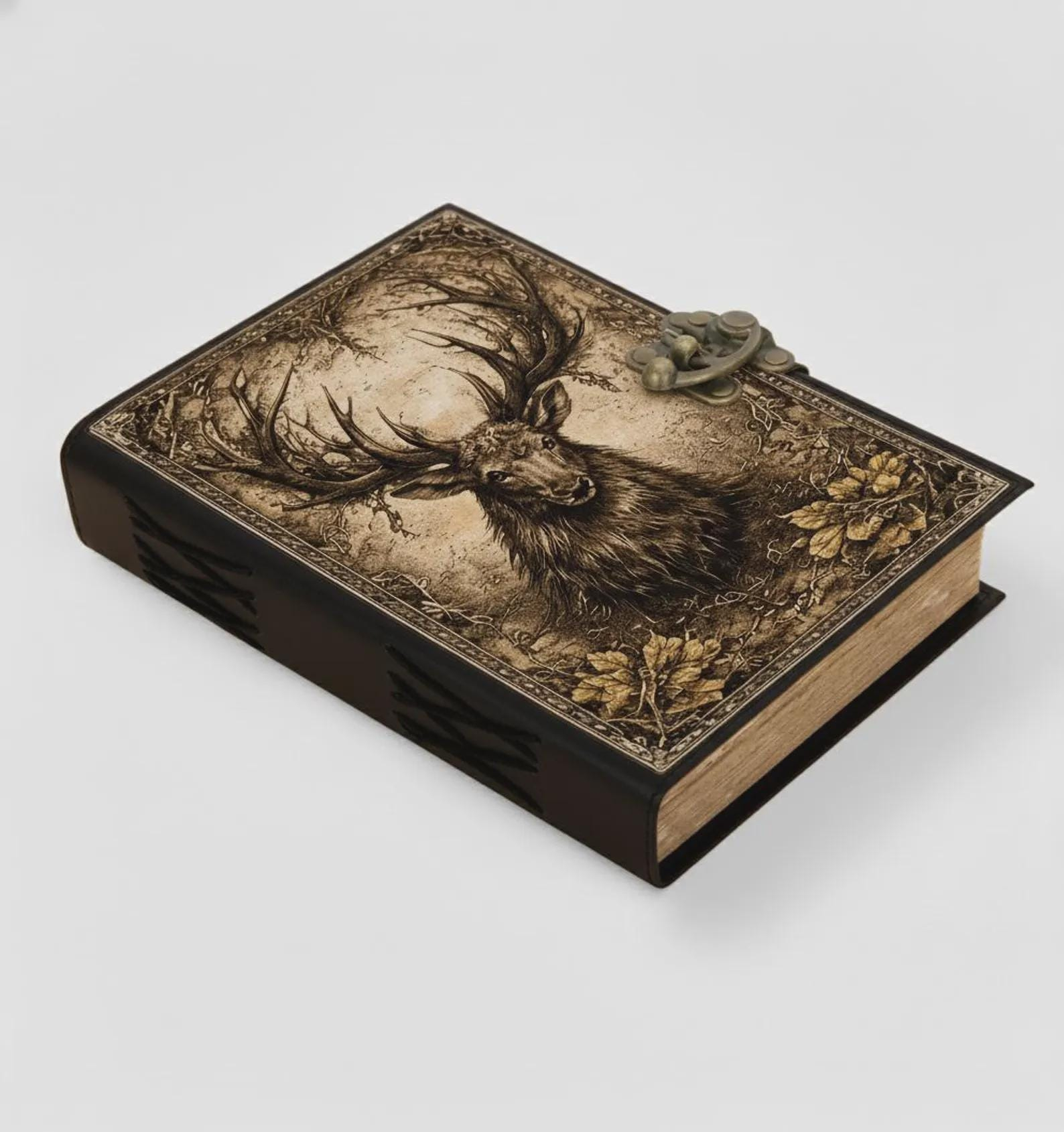 Antlered Stag Woodland Vintage Journal - Image 3