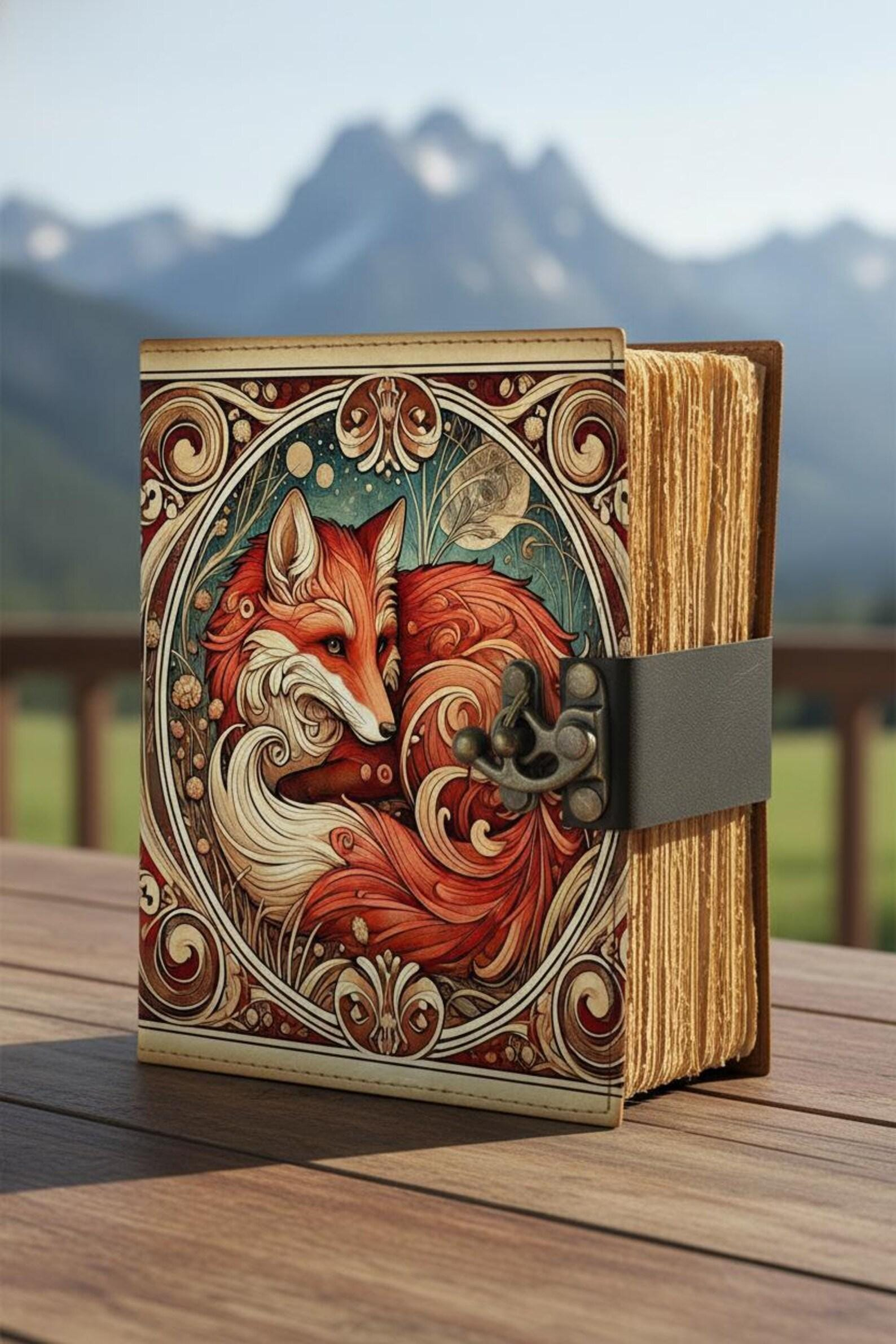 Ornate Fox Woodland Vintage Journal - Image 3