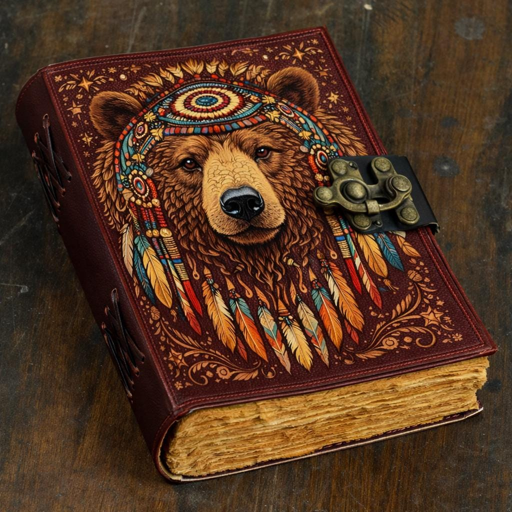 Boho Bear Dreamcatcher Vintage Journal - Image 2