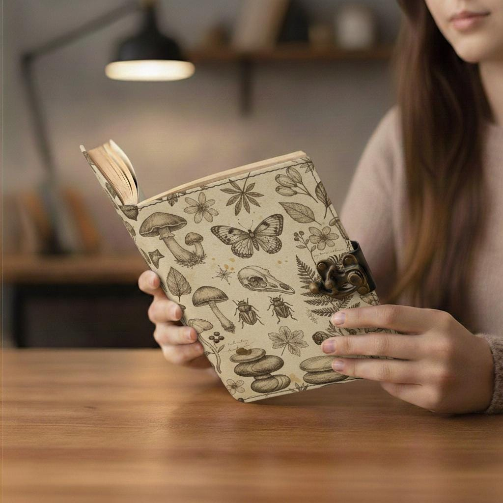 Butterfly Mushroom Botanical Vintage Journal - Image 2