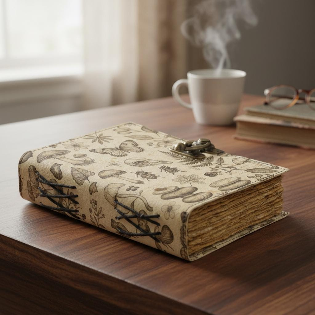 Butterfly Mushroom Botanical Vintage Journal - Image 3